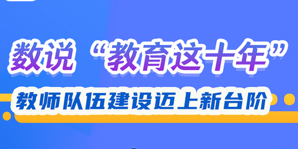 數(shù)說“教育這十年”：教師隊伍建設邁上新臺階 | 教育新征“圖”⑥